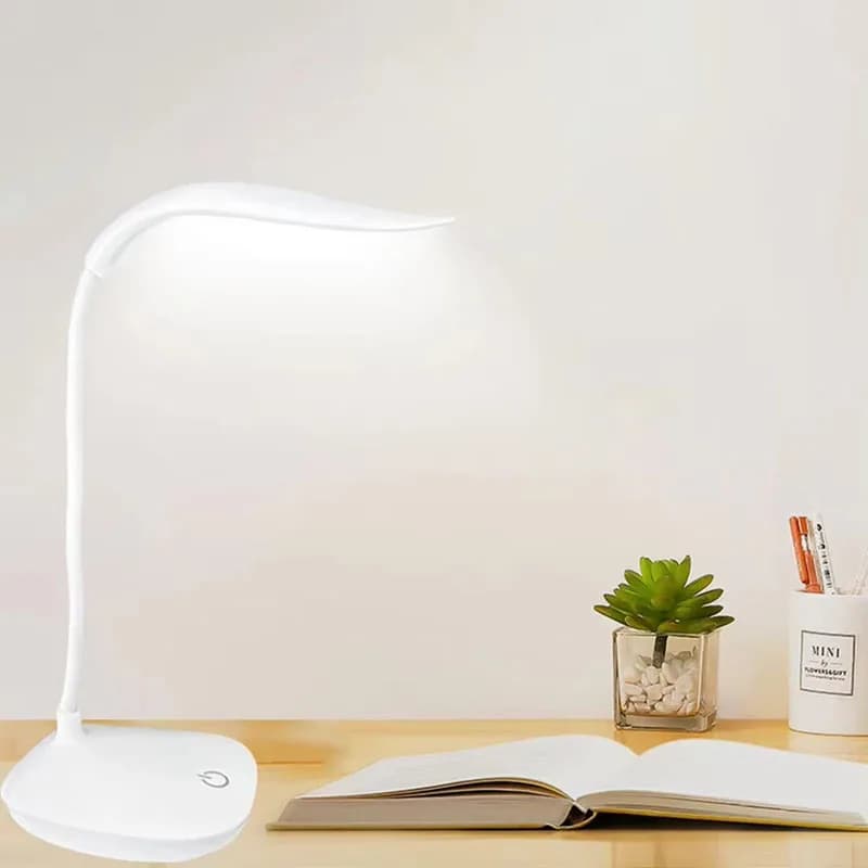 Lampada da tavolo a LED con 3 livelli di luminosità, luce notturna touch, ricaricabile tramite USB, protezione per gli occhi, per ufficio, camera da letto, comodino.