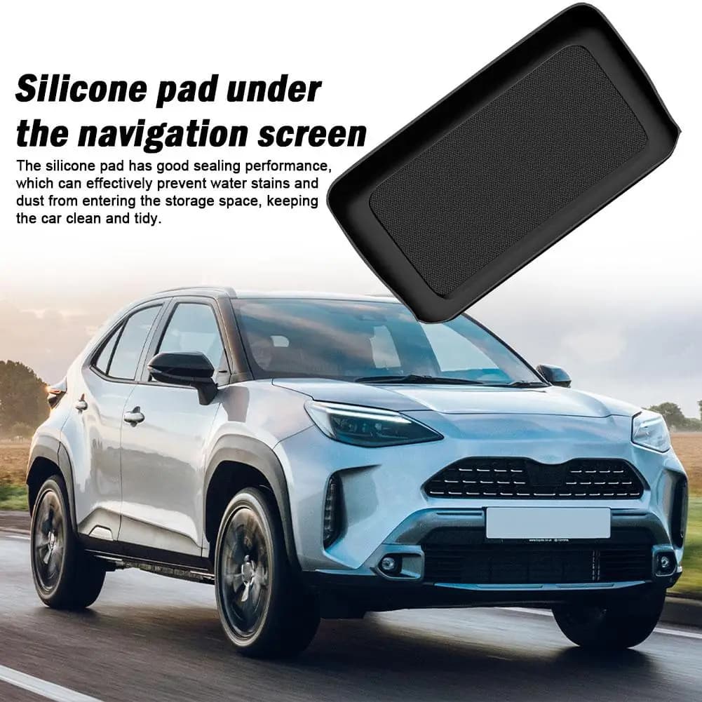 Cuscinetto in silicone per Toyota Yaris Cross 2019-2025 - Tappetino per scatola portaoggetti sotto lo schermo di navigazione. Silicone antipolvere antiscivolo