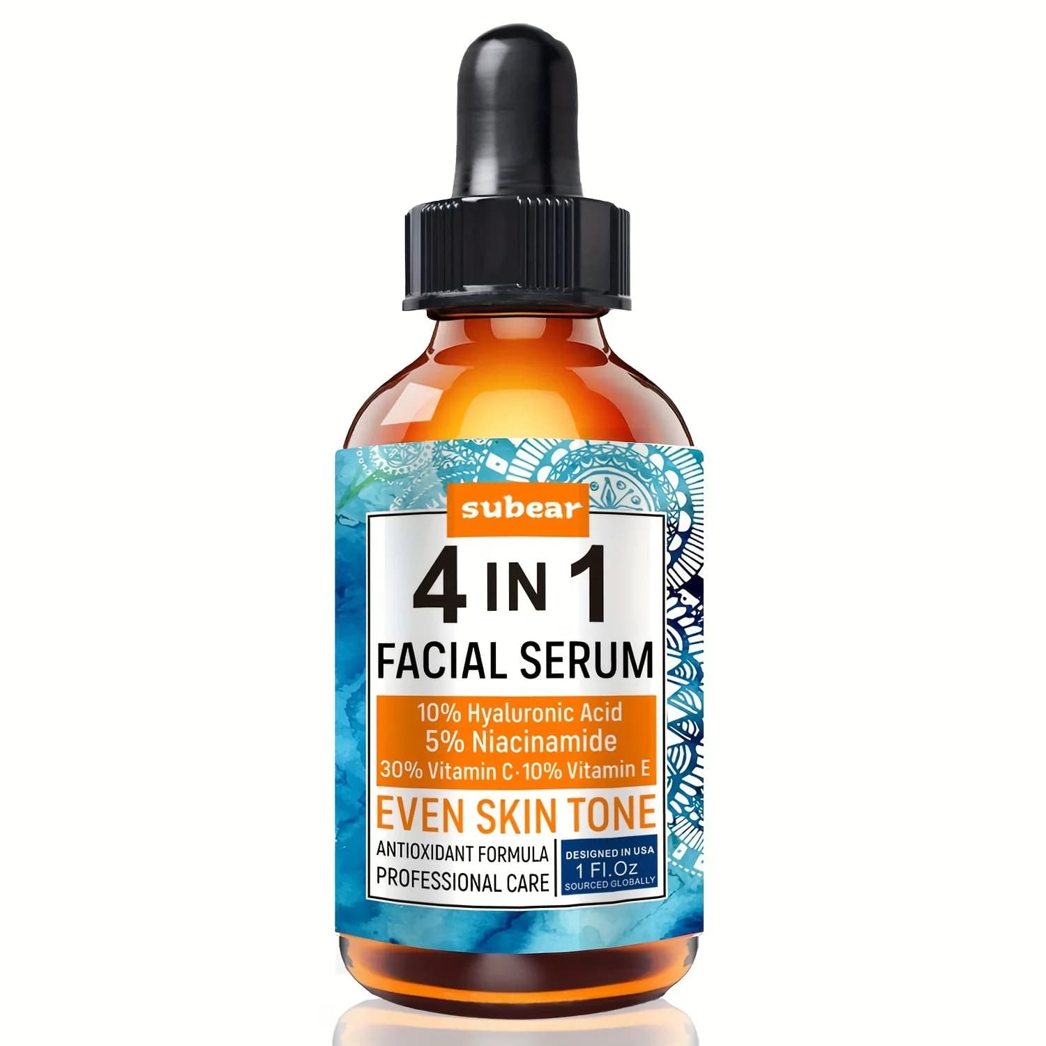 Siero viso 4 IN 1 vitamina C niacinamide, acido ialuronico vitamina E