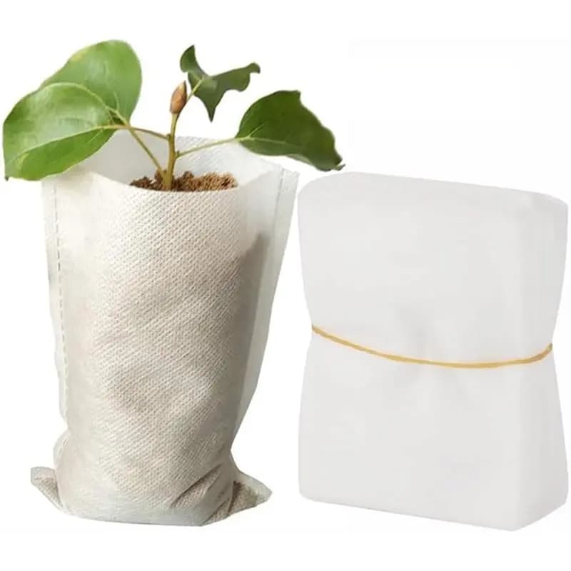 J1UL1N Biodegradable Plant Grow Bags 100 PCS, For Vegetable Flower Fruit Saplings Tree Seed Nursery Bags, Seedling Starter Bags