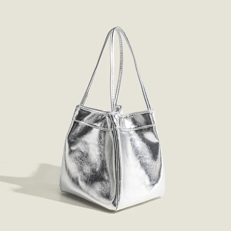 Borsa a secchiello per donna Borsa semplice di nuova moda Borsa piccola classica versatile alla moda con manico superiore