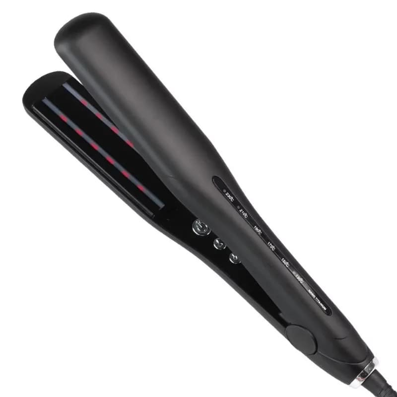 Ferro da stiro per capelli con bigodino da pannello 2 in 1 per salone domestico da 3,8 * 10 cm