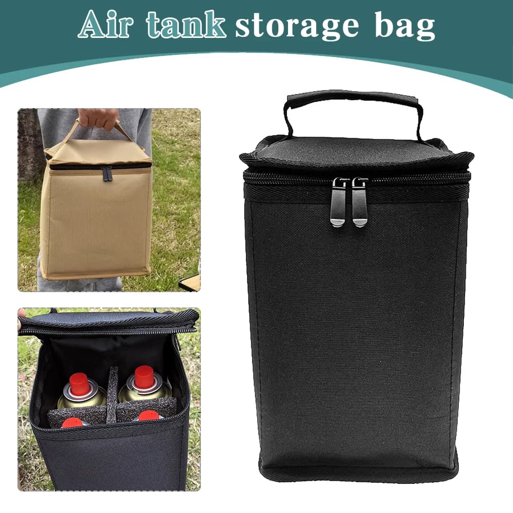 600D Butane Fuel Container Cover Oxford Cloth Camping Lantern Gas Tank Bag Camping Camping Bag for Outdoor Camping Cook Hiking