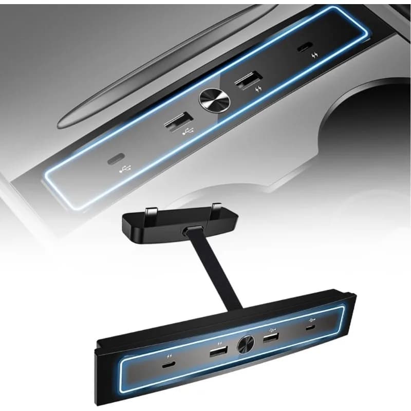 Per il modello 3 Y 2021-2022 27W USB Caricatore rapido Shunt intelligente Hub Docking Station Alimentato Splitter Estensione sicura e durevole