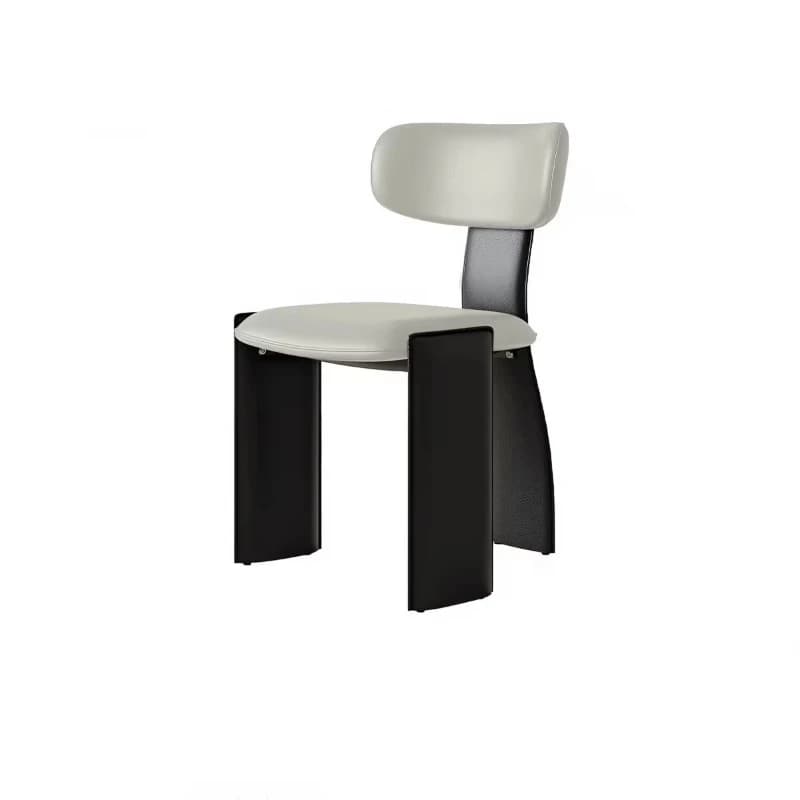 Modern simple, environmentally friendly and durable dining chair carbon steel frame super fiber leather seat cushion