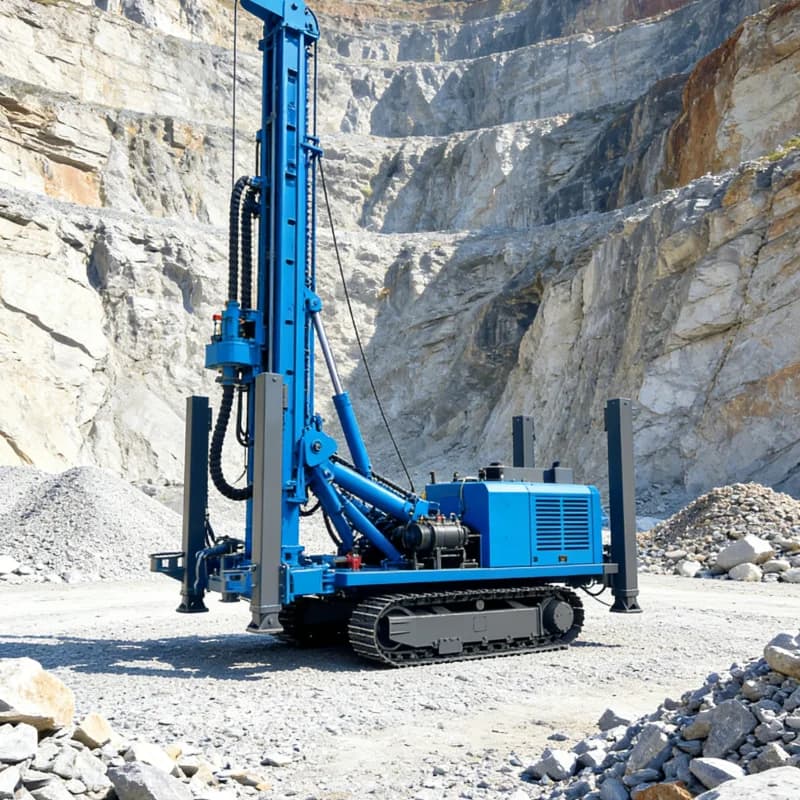 DTH Drilling Rig Multi Function Application For Rock Blasting Water Well Foundation Construction