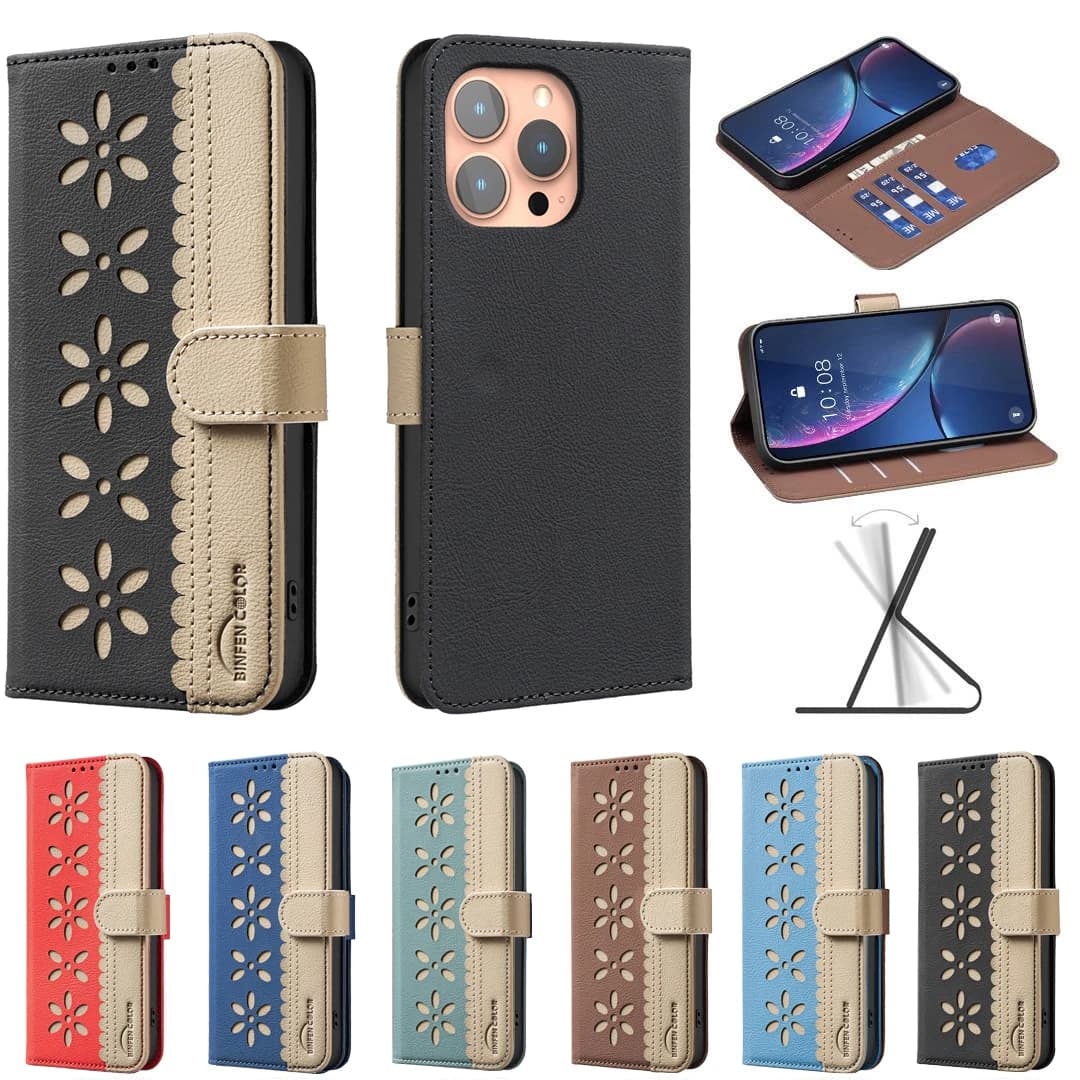 Custodia a portafoglio in pelle con motivo floreale per XiaoMi RedMi Note 14 Pro Plus 13 12 11 11S 10 10S 4G 5G Plus RFID Blocco Flip Cover