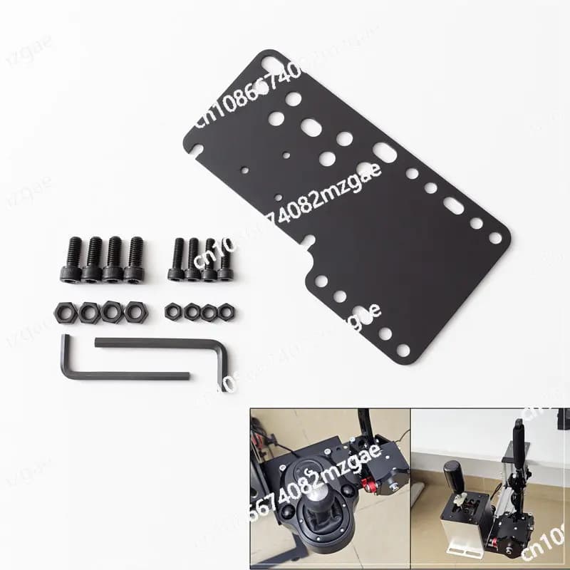 Adattatore per Freno a Mano e Cambio per Emulatore di Giochi di Corse, Supporto da Tavolo Pieghevole, Accessori per Sedile, Piastra di Conversione in Metallo