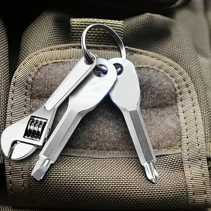 Portable 3-piece mini screwdriver set, multifunction mini key holder - suitable for bicycle and motorcycle repair tools