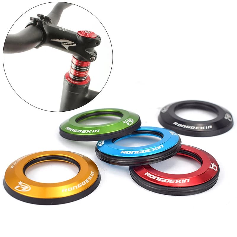 Tappo distanziatore sigillante per cuffia piatta per bicicletta Adattatore di conversione per rondella conica per stelo conico Tappo per cuffia Anello di compressione della base del coperchio superiore