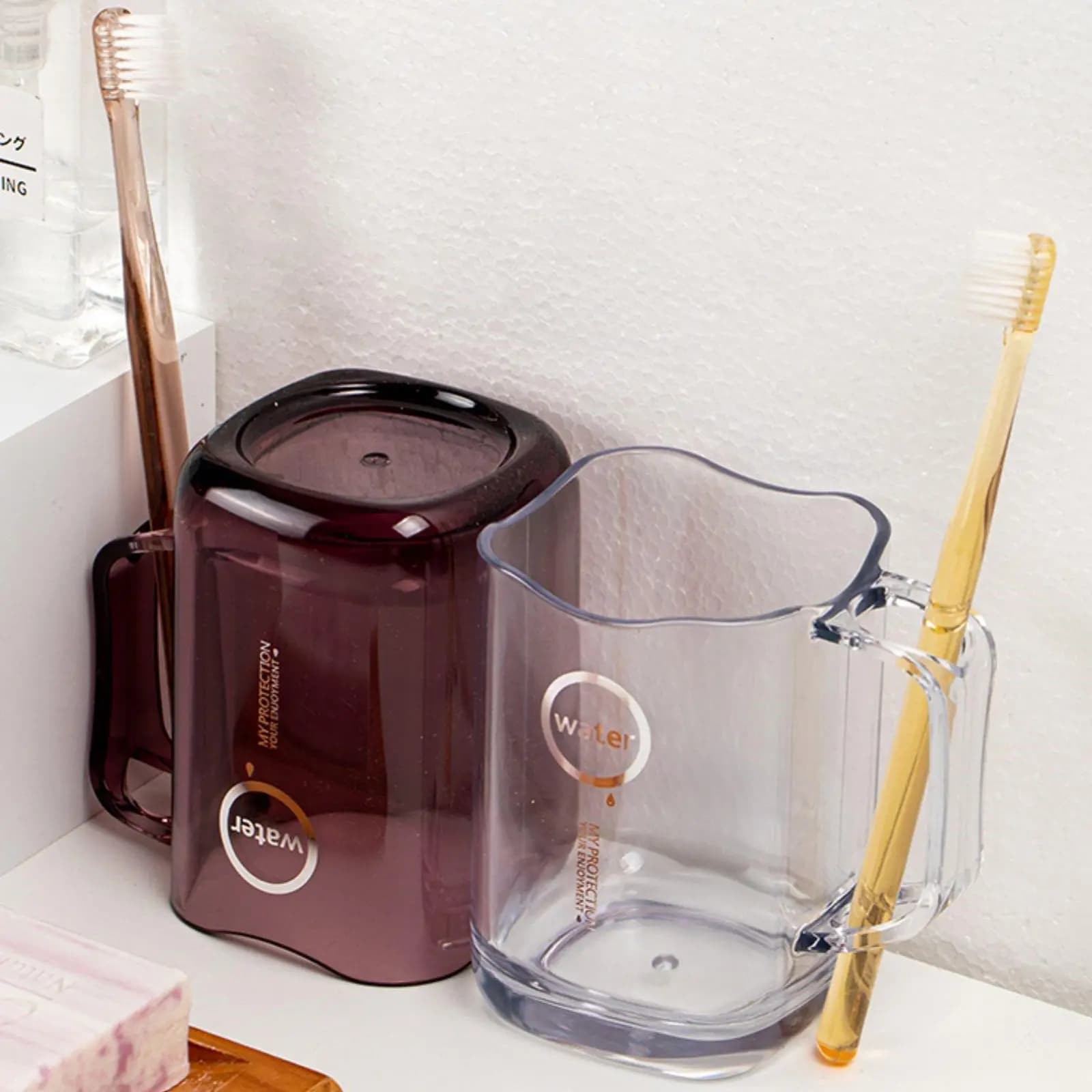 1 Pezzo Bicchiere Portaspazzolino in Plastica Semplice, Bicchiere per Collutorio Portatile per Casa, Dormitorio, Viaggio, Contenitore per Bagno Domestico