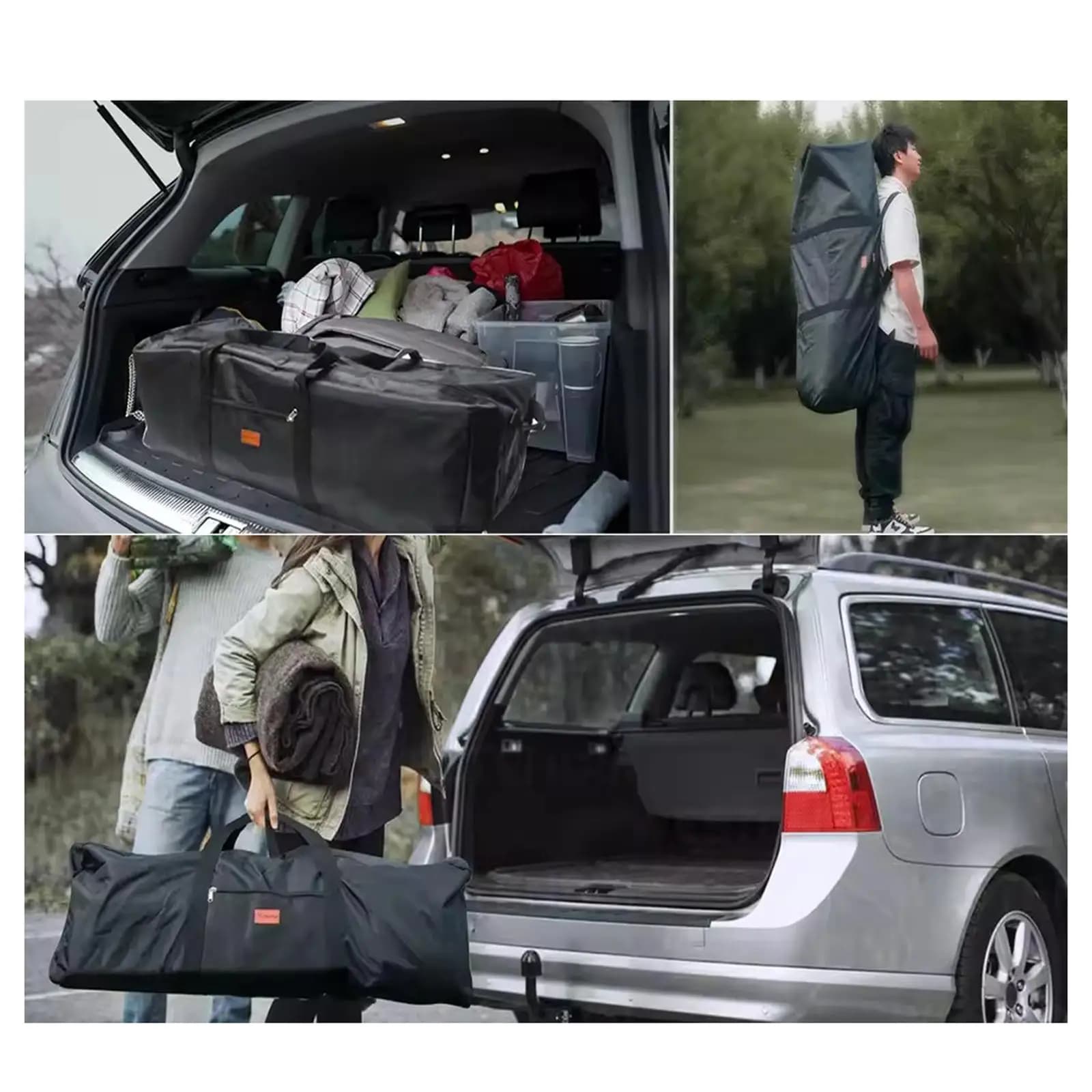 Borsa da viaggio grande, borsa per attrezzatura da campeggio, borsa per il trasporto della tenda, per picnic