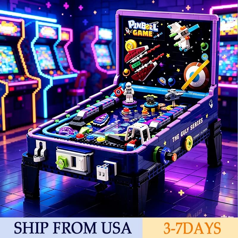 2300+PCS Technical Game Machine Building Blocks Kit MOC Pinball Game Table Model Bricks Educational Toys For Assembling Toy Christmas Halloween Gift For Kids Teens Adult