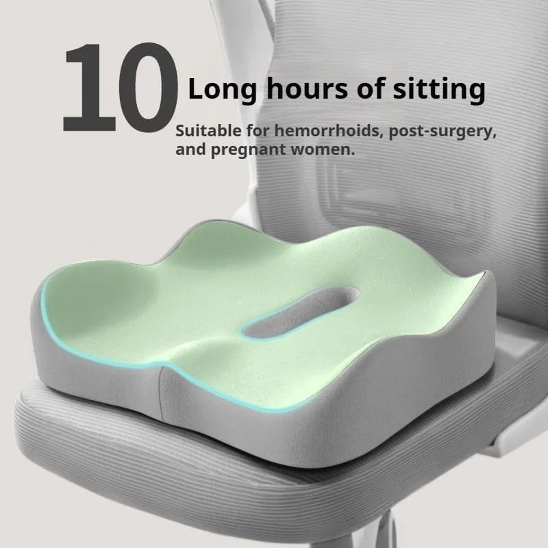 Cuscino Ergonomico Lombare in Memory Foam per Sedia da Ufficio, Set Cuscino per Seduta e Schienale Ortopedico