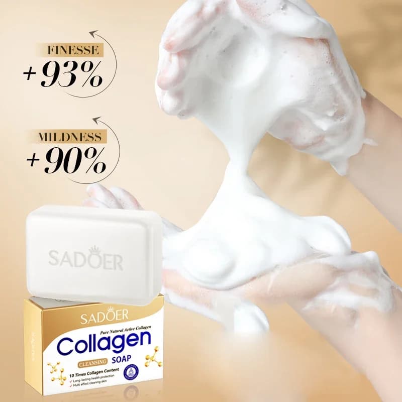 1/2/4pcs SADOER Collagen Ossein Face Shaft for Facewashing Skin Detergent for Face Hydrating Oil Control Body Handmade soap
