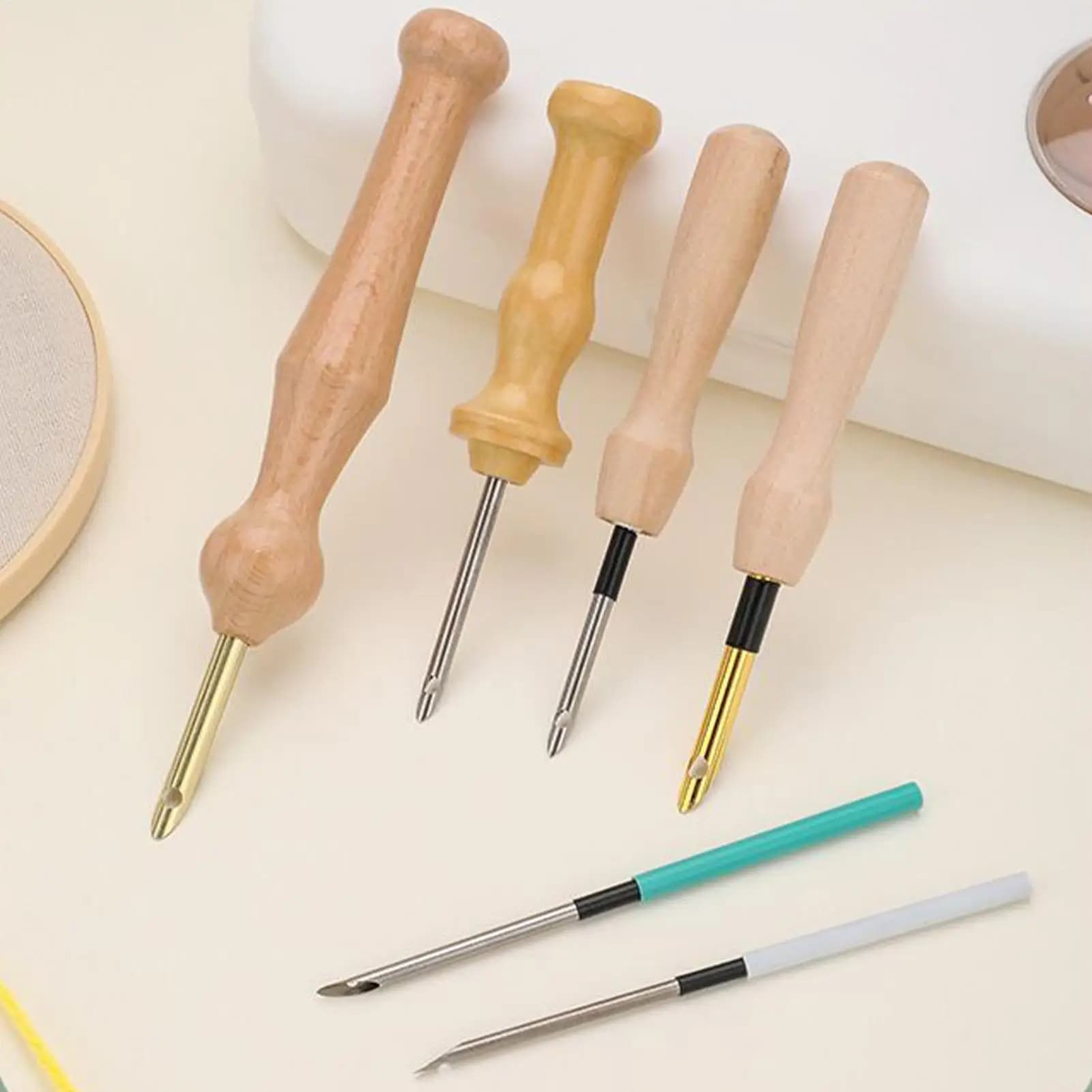 Needle Punch Kit Punch Needle For Embroidery Comfortable To Grip Handmade Craft Punching Needling Tool For Hats Quilts Pillows