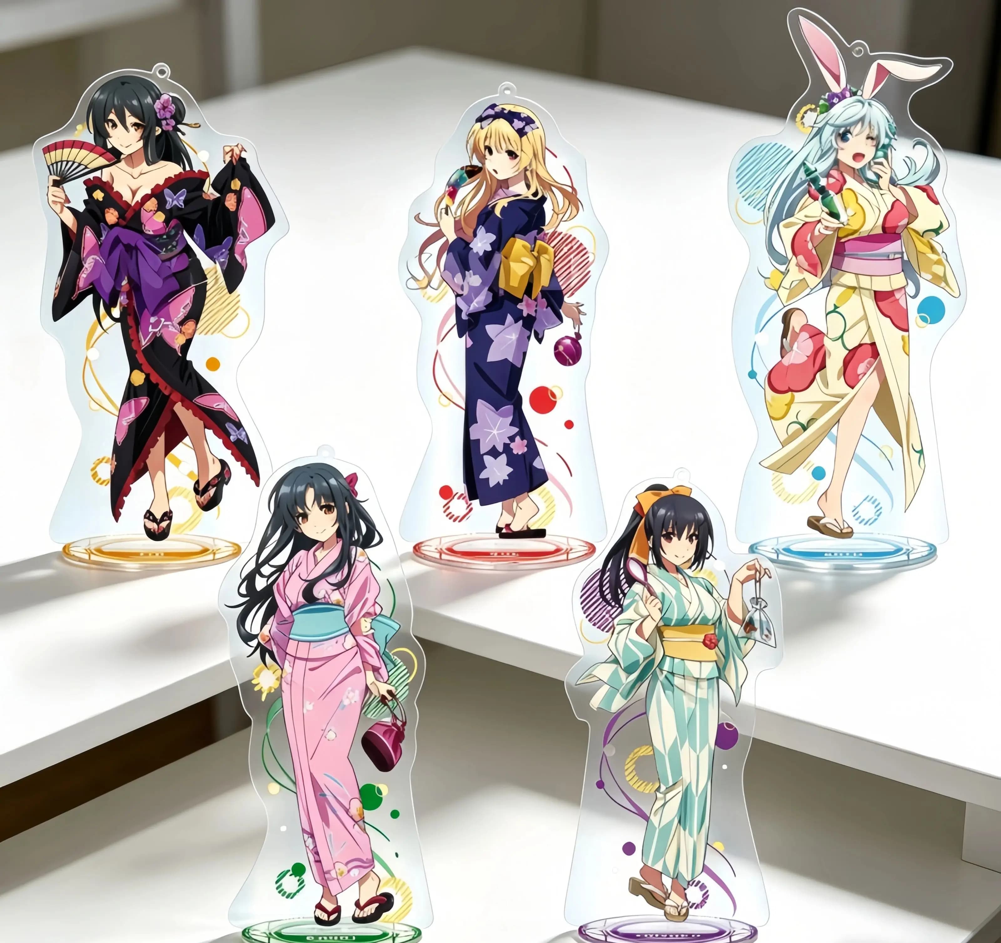Keychains Arifureta Shokugyou De Sekai Saikyou Hajime Kaori Yue Shia Acrylic Standee Figurines Desk Decoration Topper 15cm