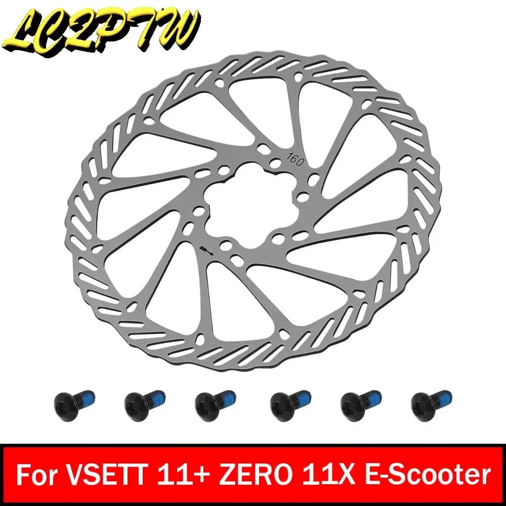 Rotore freno a disco universale da 160 mm con vite per VSETT 11+ ZERO 11X KAABO Wolf Warrior Wolf King GT Scooter elettrico Parte di bicicletta