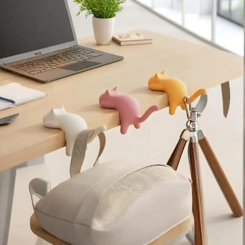 3/4 pezzi decorazioni per l'home office ganci laterali da scrivania gancio per borsa per gatti portatile gancio da tavolo borsa zaino borsa da viaggio supporto per organizzatore