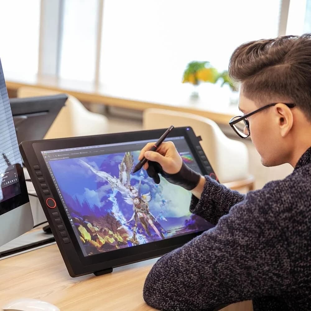 Tavoletta grafica con schermo Tavoletta grafica per computer da artista 120% sRGB con stilo senza batteria Tecnologia completamente laminata, vendita calda