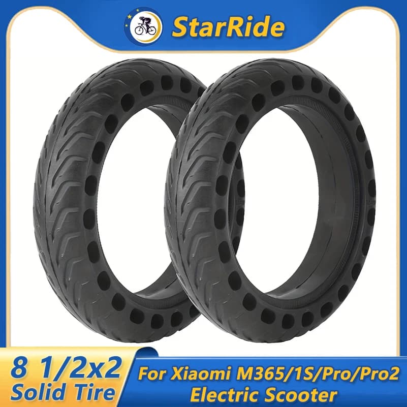 8.5x2 Honeycomb Solid Tire 8.5-inch Scooter Tire for Xiaomi M365/1S/Pro/Pro2 Electric Scooter 8 1/2x2 Tires Parts Accessories