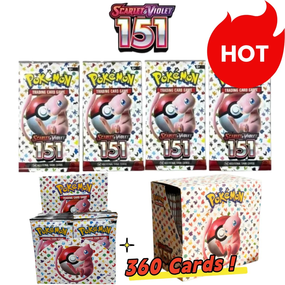 Pokemon 360Pcs TCG Scarlet & Violet 151 Booster Bundle Gift English Edition Trading Cards Anime Collection Card Toy Gift Pokemon