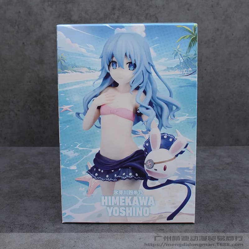 21cm Boxed Date A Live Yoshino Himekawa Charming Swimsuit Water Ver Standing Pose Anime Figure Model