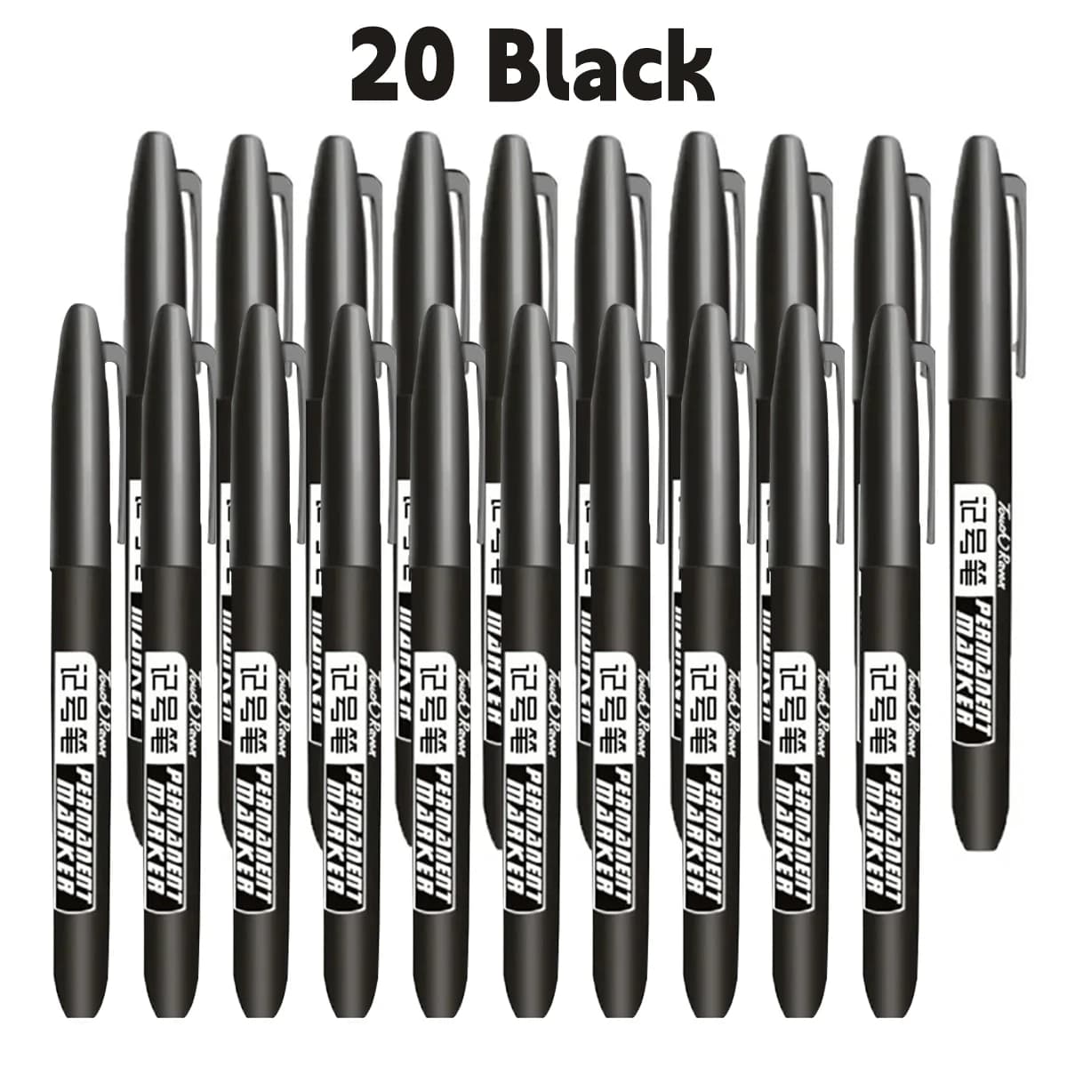 6 permanent markers for manga, black, blue, red, with waterproof ink, for sketches, stationery, articles for art and school