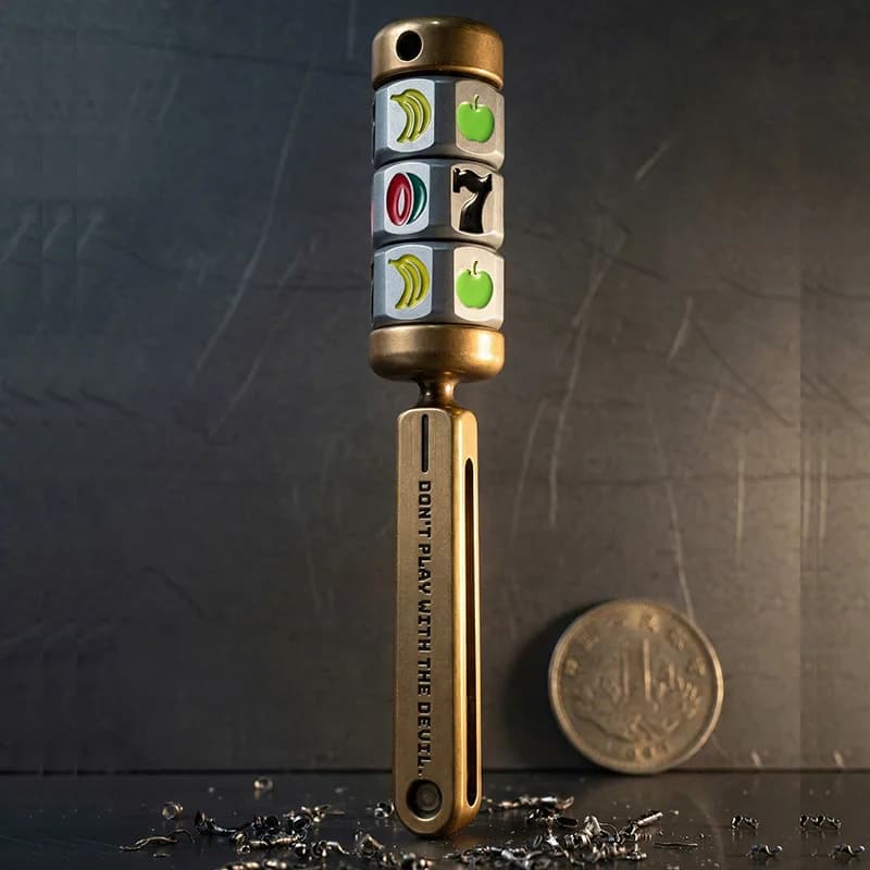Edc Grand Slam Fidget Spinner e Slot Machine, Giocattolo antistress portatile in metallo, adatto per adulti, allevia l'ansia sullo scrivania, adatto a persone con ADHD, regalo