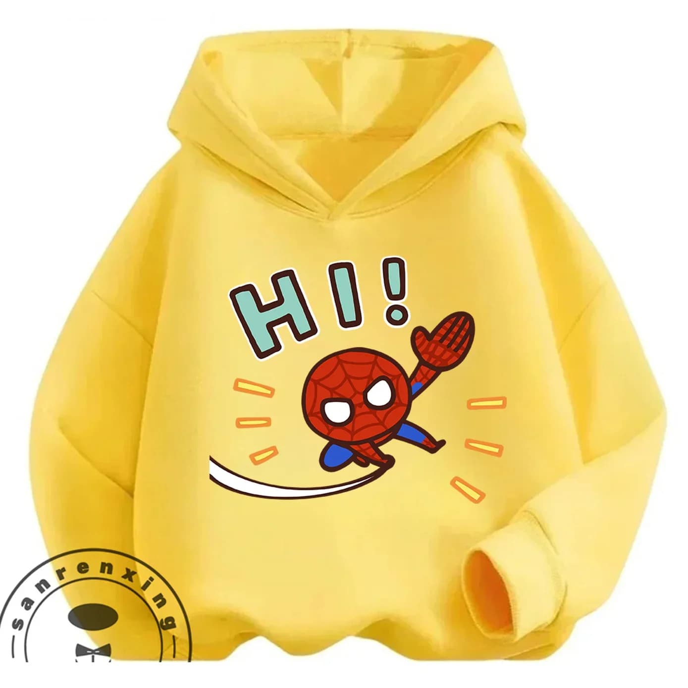 Felpa con Cappuccio Basic Primaverile Autunnale con Motivo Spider-Man, Design Minimalista per Tempo Libero e Street Style, Unisex