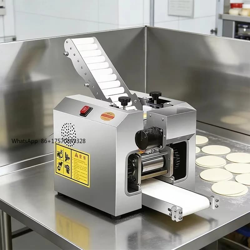 Small Automatic Dough Sheeter Machine for Home Business Dumpling Wrapper Press Spring Roll Maker Samosa Pasta Dough Roller