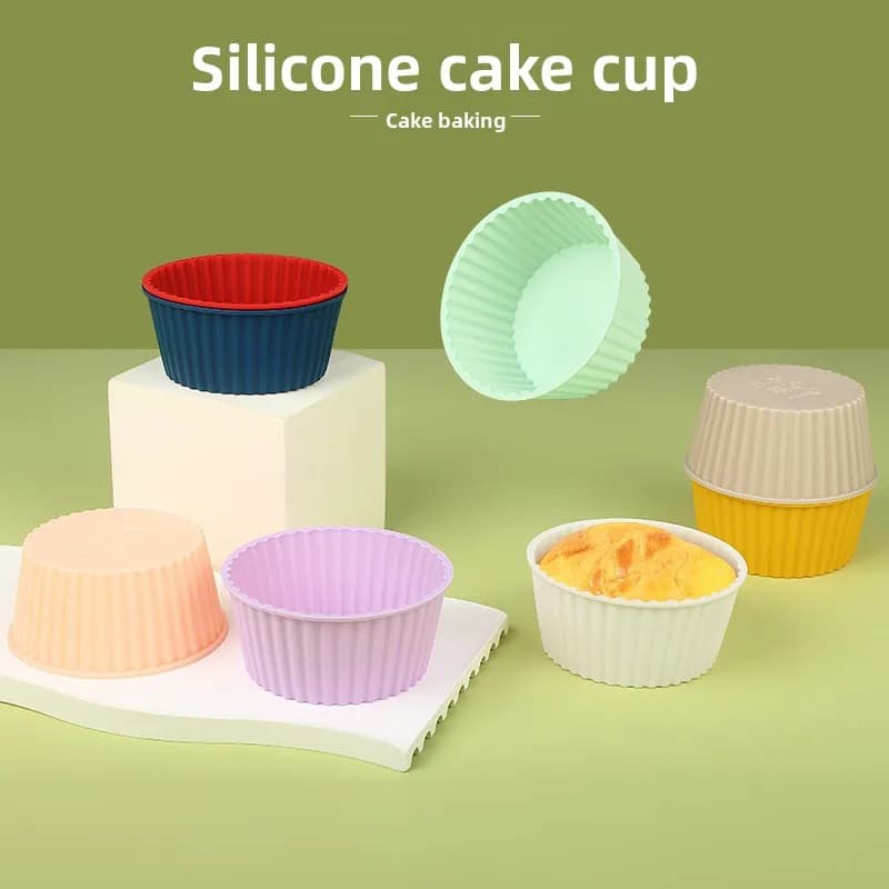 New Reusable Silicone Baking Bowl, Air Fryer & Oven Safe, Cake Pudding Baking Mold for Household Use