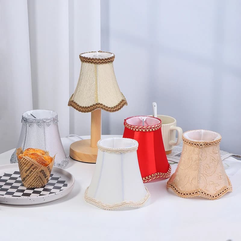 Lighting for chandelier simple Fabric lampshade for retro candle chandelier Covers modern lamp in Nordic style for home decoration