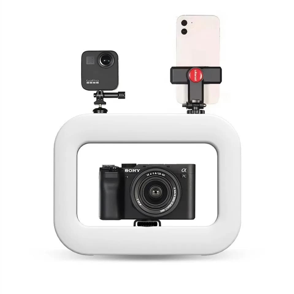 COOL DIER 2026 Nuova luce fotografica portatile palmare con clip per telefono, luce di riempimento da tavolo per selfie live