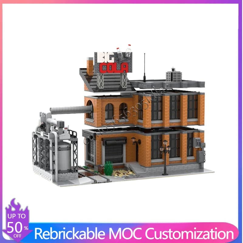 2998 Pezzi Grande Fabbrica di Cola Medievale MOC, Blocchi da Costruzione Modulari Personalizzabili, Design Creativo Educativo Fai-da-Te, Regalo per Ragazzi
