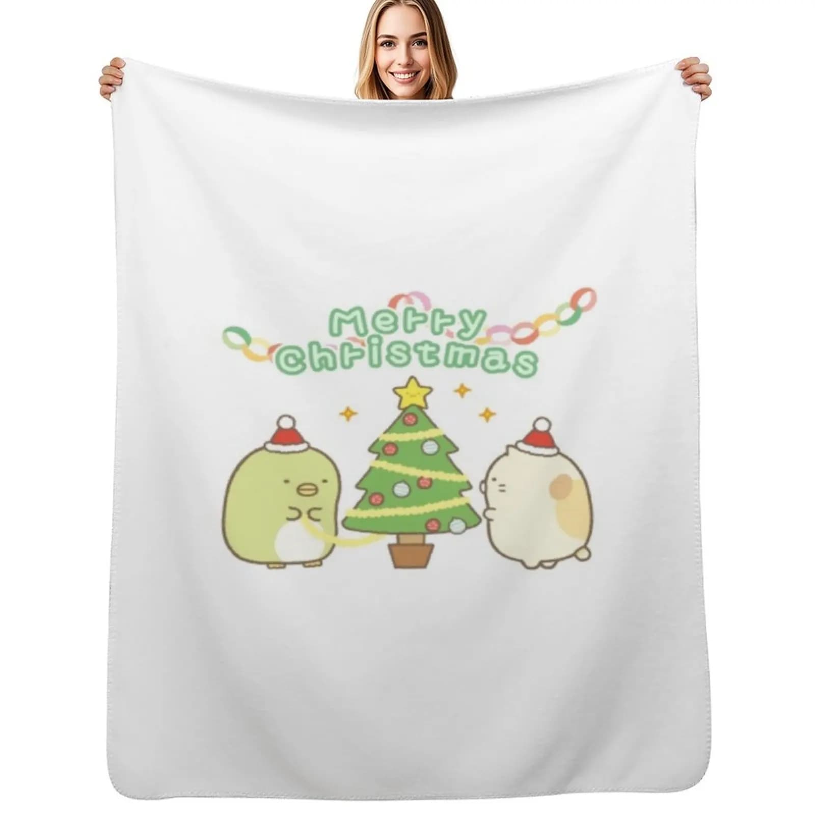 Sumikko gurashi christmas Throw Blanket Sleeping Bag Luxury Brand Weighted Luxury Designer Soft Big Furrys Blankets