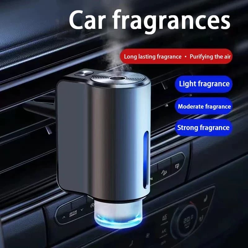Auto-mounted aromatherapy atomizer, automatic fragrance sprayer, humidifier, heavy fog volume, air output, silent car, perfume