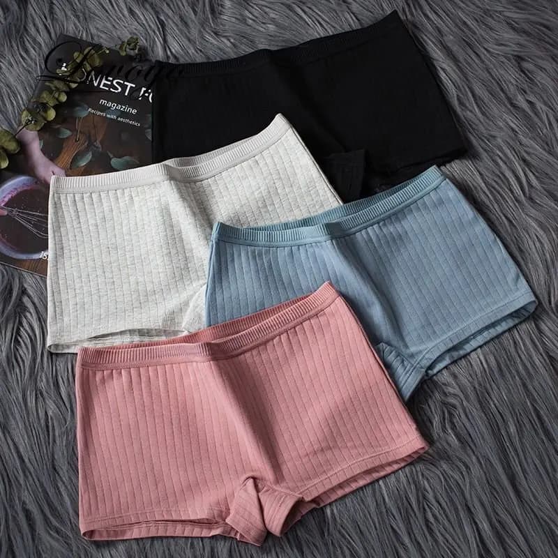 Slip Boxer da Donna in Cotone, Pantaloncini di Sicurezza, Comodi Abiti da Casa, Biancheria Intima Femminile, Mutandine in Fibra di Cellulosa Rigenerata