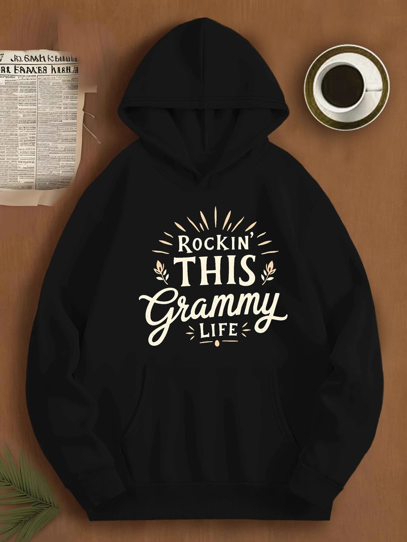 Hoodie - "Rock This Grammy Life" model, casual pullover with pockets, hoodie