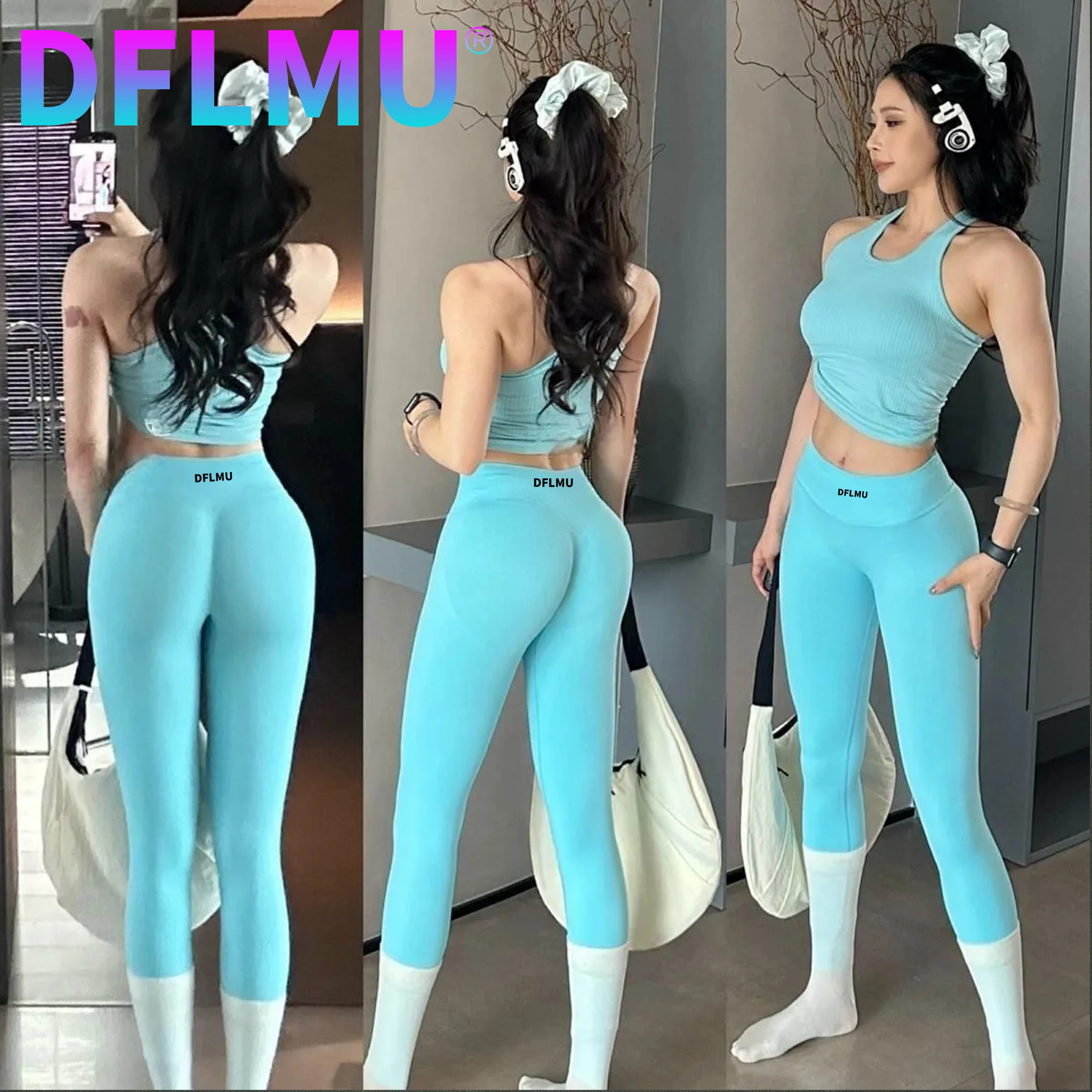 Leggings Sportivi da Donna Senza Cuciture, Pantaloni Lunghi da Yoga, Leggings Modellanti, Abbigliamento Sportivo per Ciclismo, Corsa e Palestra