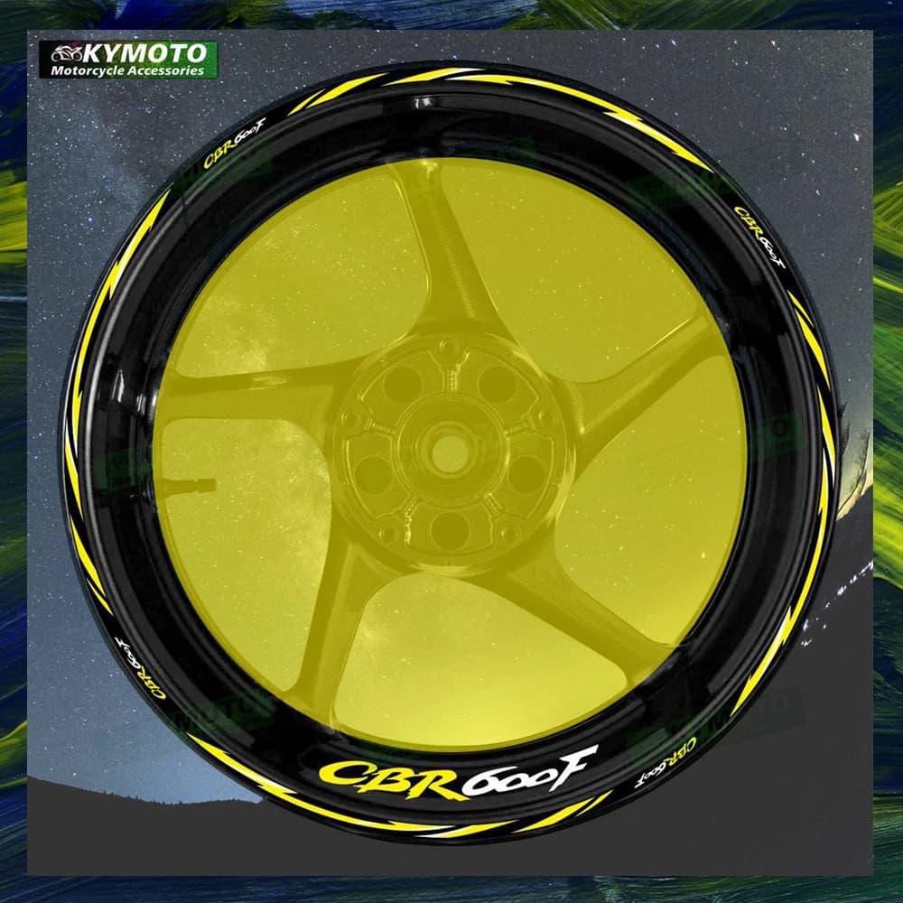 For Honda CBR600F CBR 600F reflective motorcycle front and rear wheels 17 inch stickers hub stripes fairing accessories decals