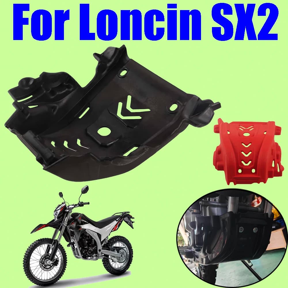 Accessori per Moto Loncin SX2: Protezione Sottoscocca, Piastra Antiscivolo, Protezione Telaio, Copertura di Protezione Inferiore
