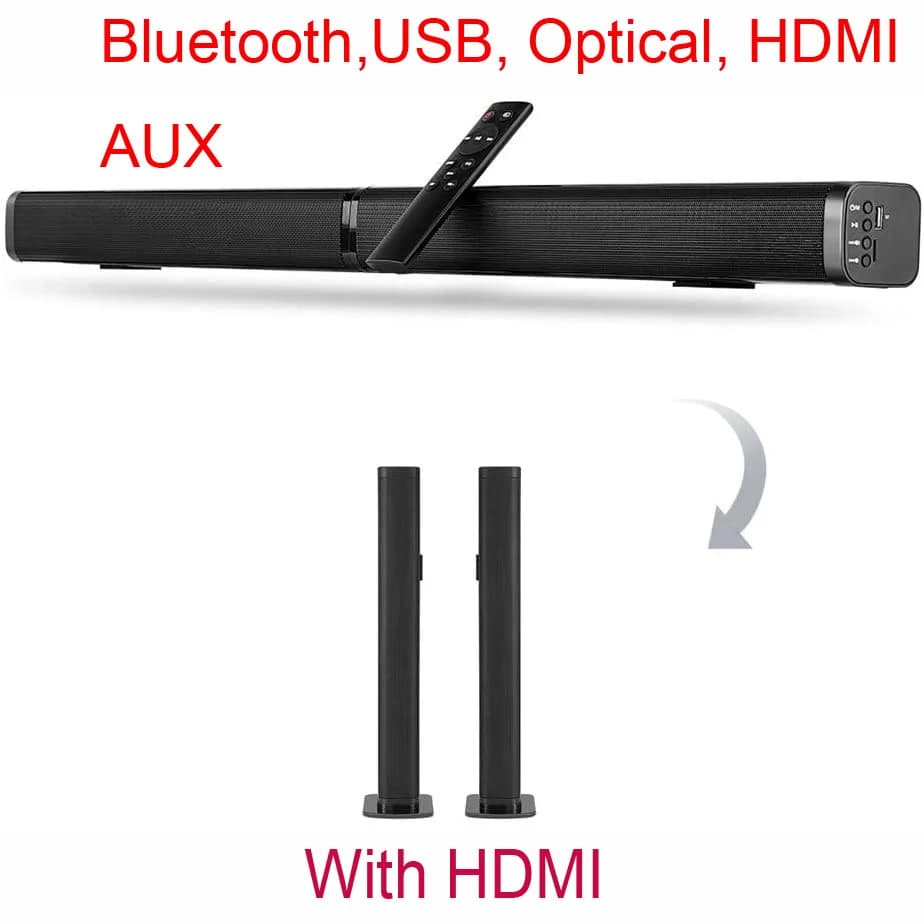 37 inch compatible HDMI Bluetooth Soundbar for wall mounted LED TV Home Theater 3D surround sound optical SPDIF ARC detachable