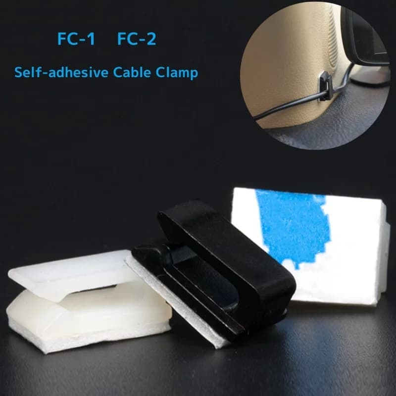 20/50pcs Organizzatore di cavi autoadesivo Dati GPS per auto Decorativo Avvolgicavo Gestore Fascetta per cavi Clip per cavi Supporto Gestione dei morsetti