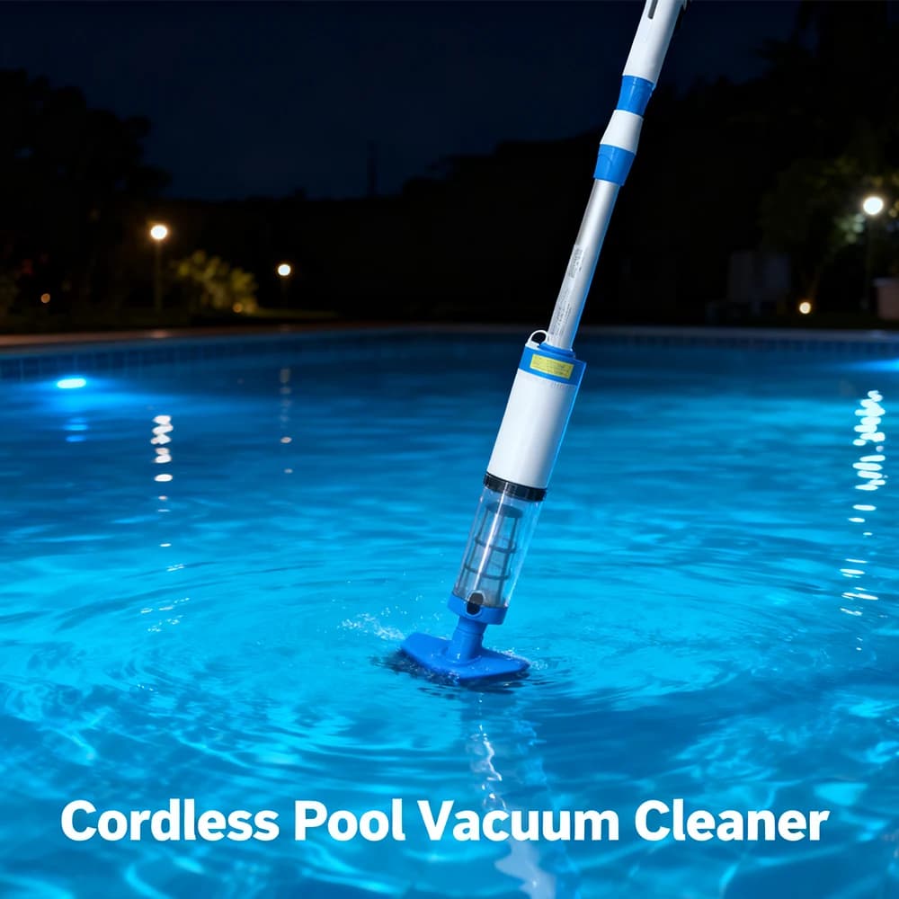 Aspirapolvere Elettrico per Piscina Ricaricabile, Aspiratore Portatile Senza Fili per Fondo Piscina con Accessori Spazzola
