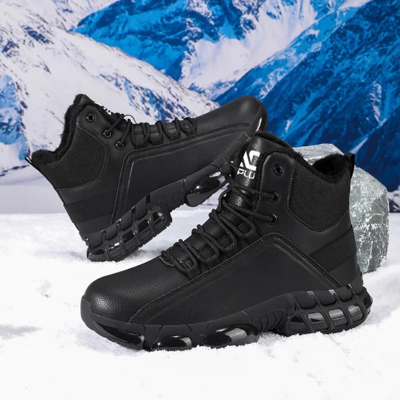 Winter 2026 Hiking Shoes For Men Black Blue Walking Outdoor Shoe With Fur Mountaineering Boots Man Comfortable Hunting Shoes