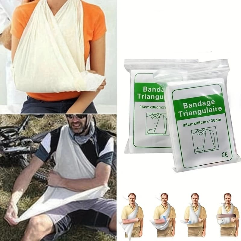 1Pc Kit di pronto soccorso Bendaggio medico Fissaggio della frattura Bendaggio triangolare di pronto soccorso Accessori da campeggio di emergenza