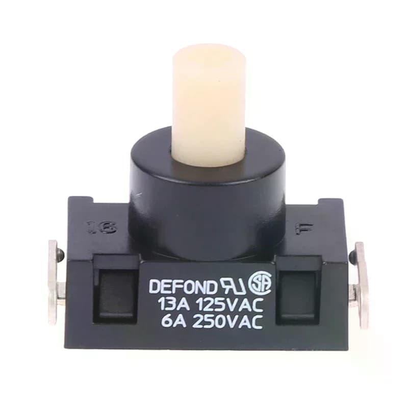 Interruttore a pulsante autobloccante DPC-1114 per parti di aspirapolvere ad alta potenza 250VAC 6A