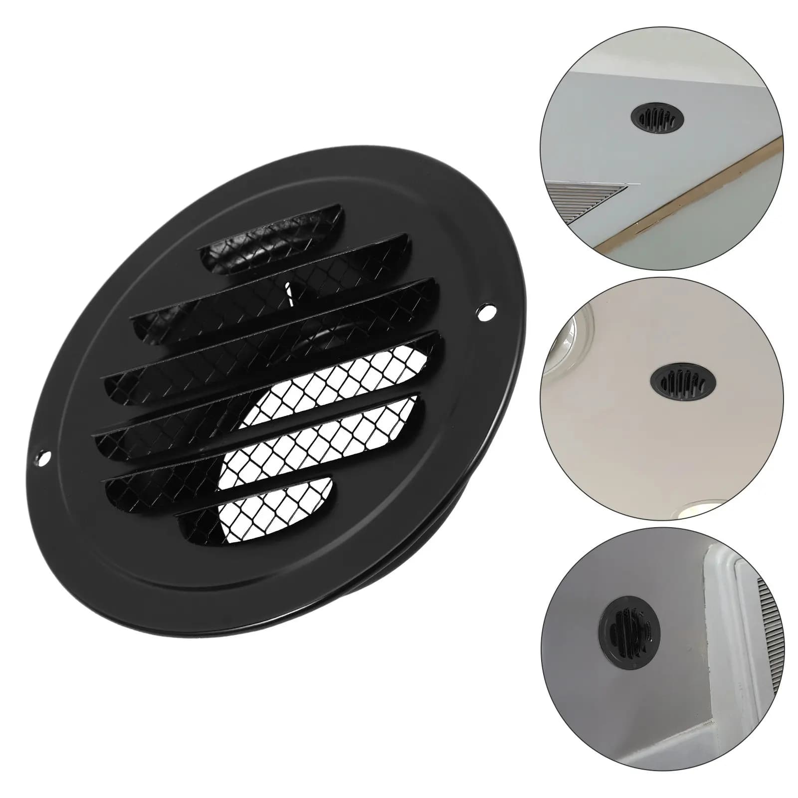 Round Vent Cover Stainless Steel Air Conditioner Soffit Vent Exhaust Fan Cover Ceiling Ventilation Diffuser Air Intake Outlet