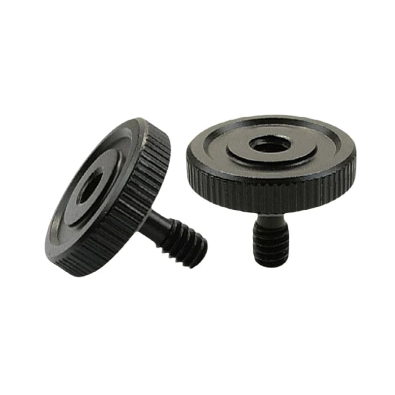 Vite da 1/4" doppia forma a L nera per fotocamera Vite in lega di alluminio Vite di montaggio per treppiede Vite di conversione filettatura a doppio strato per flash della fotocamera